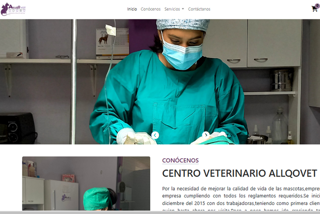 Pagina web responsiva para centro veterinario